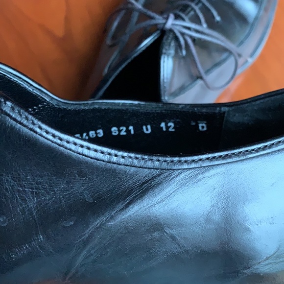 Salvatore Ferragamo Men’s Black Leather Oxford Size 12 - Picture 3 of 10